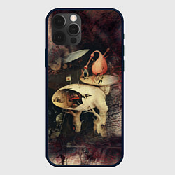 Чехол для iPhone 12 Pro Иероним Босх Сад земных наслаждений Фрагмент Hiero, цвет: 3D-черный