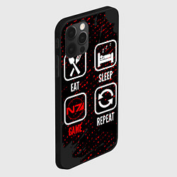 Чехол для iPhone 12 Pro Eat, Sleep, Mass Effect, Repeat, цвет: 3D-черный — фото 2