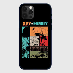 Чехол для iPhone 12 Pro SPY X FAMILY СЕМЬЯ ШПИОНА ВСЕ, цвет: 3D-черный