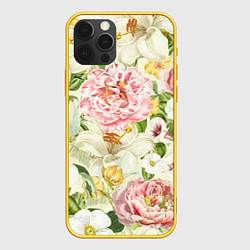 Чехол для iPhone 12 Pro Цветы Жаркое Лето, цвет: 3D-желтый