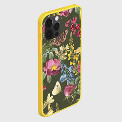 Чехол для iPhone 12 Pro Цветы Винтажные, цвет: 3D-желтый — фото 2
