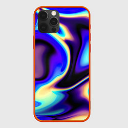 Чехол для iPhone 12 Pro Цветовая абстракция, цвет: 3D-красный