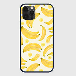 Чехол для iPhone 12 Pro Банановый Рай Лета, цвет: 3D-черный
