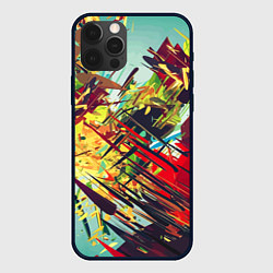 Чехол для iPhone 12 Pro Смелые мазки краски Экспрессионизм Bold strokes of, цвет: 3D-черный