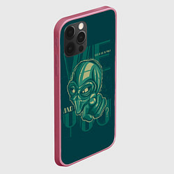 Чехол для iPhone 12 Pro А ты инопланетянин?, цвет: 3D-малиновый — фото 2