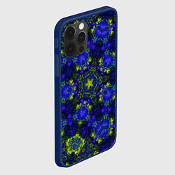 Чехол для iPhone 12 Pro Абстрактный зелено-синий узор Звезда, цвет: 3D-тёмно-синий — фото 2