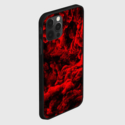 Чехол для iPhone 12 Pro Красный дым Red Smoke Красные облака, цвет: 3D-черный — фото 2