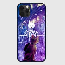 Чехол для iPhone 12 Pro Stray: Viloet Logo, цвет: 3D-черный