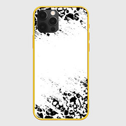 Чехол для iPhone 12 Pro Выцветшие потёртости SKULLS, цвет: 3D-желтый