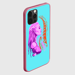 Чехол для iPhone 12 Pro GIRL AND OCTOPUS TENTACLES, цвет: 3D-малиновый — фото 2