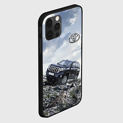 Чехол для iPhone 12 Pro Toyota Land Cruiser Prado на скальных камнях Mount, цвет: 3D-черный — фото 2