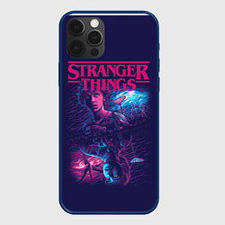 Чехол для iPhone 12 Pro Stranger Things Очень странные дела, цвет: 3D-тёмно-синий