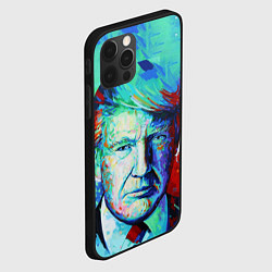 Чехол для iPhone 12 Pro Дональд Трамп арт, цвет: 3D-черный — фото 2