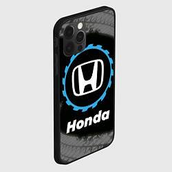 Чехол для iPhone 12 Pro Honda в стиле Top Gear со следами шин на фоне, цвет: 3D-черный — фото 2