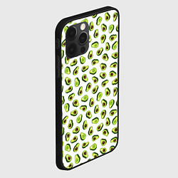 Чехол для iPhone 12 Pro Смешное авокадо на белом фоне, цвет: 3D-черный — фото 2