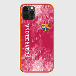 Чехол для iPhone 12 Pro Barcelona Пламя, цвет: 3D-красный