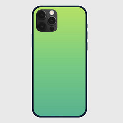 Чехол для iPhone 12 Pro Shades of Green GRADIENT, цвет: 3D-черный