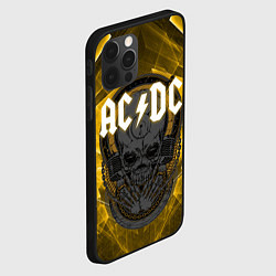 Чехол для iPhone 12 Pro AC DC SKULL ROCK, цвет: 3D-черный — фото 2