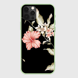 Чехол для iPhone 12 Pro Летняя ночь Floral composition, цвет: 3D-салатовый