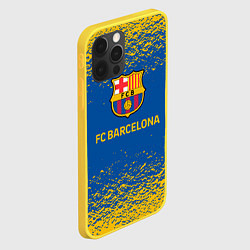 Чехол для iPhone 12 Pro Barcelona желтые брызги, цвет: 3D-желтый — фото 2