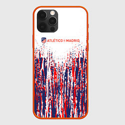 Чехол для iPhone 12 Pro АТЛЕТИКО МАДРИД ATLETICO MADRID краска, цвет: 3D-красный