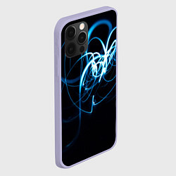 Чехол для iPhone 12 Pro Неоновый узор - Голубой, цвет: 3D-светло-сиреневый — фото 2