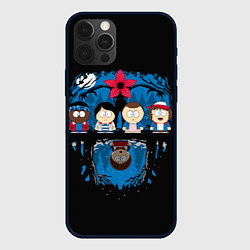 Чехол для iPhone 12 Pro Stranger Things South Park, цвет: 3D-черный