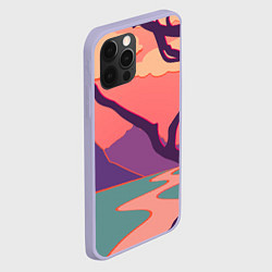 Чехол для iPhone 12 Pro Оранжевое небо, цвет: 3D-светло-сиреневый — фото 2