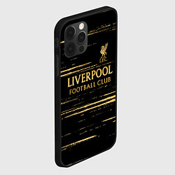 Чехол для iPhone 12 Pro Liverpool в золотом цвете, цвет: 3D-черный — фото 2