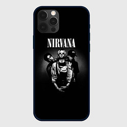 Чехол для iPhone 12 Pro Nirvana рок-группа, цвет: 3D-черный