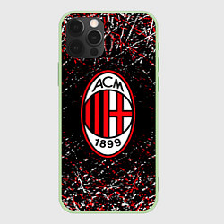 Чехол для iPhone 12 Pro Ac milan фк милан, цвет: 3D-салатовый