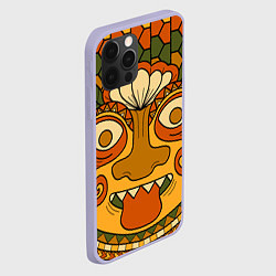 Чехол для iPhone 12 Pro Polynesian tiki TRICKY, цвет: 3D-светло-сиреневый — фото 2