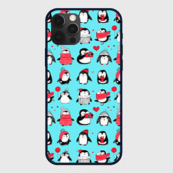 Чехол для iPhone 12 Pro PENGUINS ON THE POSITIVE, цвет: 3D-черный