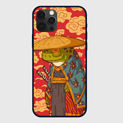 Чехол для iPhone 12 Pro Старая самурайская лягуха, цвет: 3D-черный