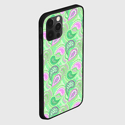 Чехол для iPhone 12 Pro Turkish cucumber green background, цвет: 3D-черный — фото 2