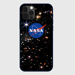 Чехол для iPhone 12 Pro Самое четкое изображение ранней Вселенной NASA Лог, цвет: 3D-черный