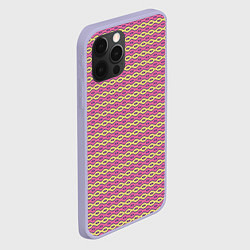 Чехол для iPhone 12 Pro Геометрические волны, цвет: 3D-светло-сиреневый — фото 2