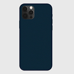 Чехол для iPhone 12 Pro Черная сетка на темно синем, цвет: 3D-черный