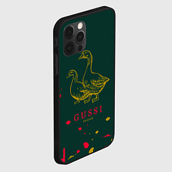 Чехол для iPhone 12 Pro Gucci - ga ga ga - краска, цвет: 3D-черный — фото 2