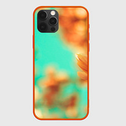 Чехол для iPhone 12 Pro Цветы - арт, цвет: 3D-красный