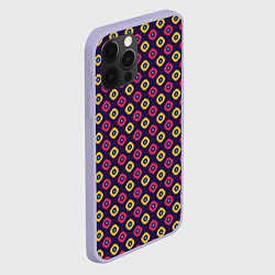 Чехол для iPhone 12 Pro Желто-бордовые кружки паттерн, цвет: 3D-светло-сиреневый — фото 2