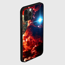 Чехол для iPhone 12 Pro Яркая звезда в космическом пространстве, цвет: 3D-черный — фото 2