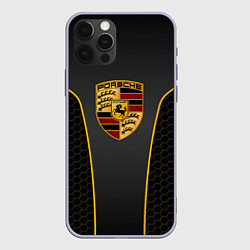 Чехол для iPhone 12 Pro PORSCHE - ГОНОЧНАЯ УНИФОРМА, цвет: 3D-светло-сиреневый