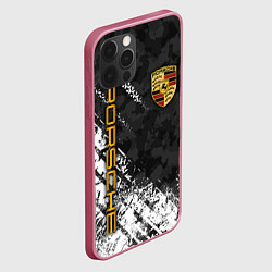 Чехол для iPhone 12 Pro PORSCHE : КАМУФЛЯЖ И СЛЕД ПРОТЕКТОРА, цвет: 3D-малиновый — фото 2