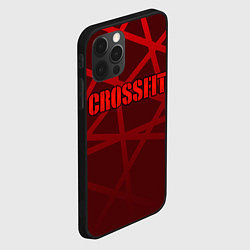Чехол для iPhone 12 Pro CROSSFIT - КРАСНЫЕ ЛИНИИ, цвет: 3D-черный — фото 2