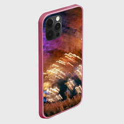 Чехол для iPhone 12 Pro Неоновые огни и краска во тьме - Оранжевый, цвет: 3D-малиновый — фото 2