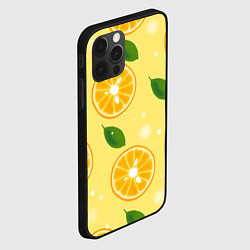 Чехол для iPhone 12 Pro Сочные апельсины в разрезе, цвет: 3D-черный — фото 2