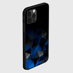 Чехол для iPhone 12 Pro Черно-синий геометрический, цвет: 3D-черный — фото 2
