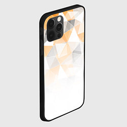 Чехол для iPhone 12 Pro Однотонный белый и желто-серый геометрический, цвет: 3D-черный — фото 2