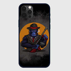 Чехол для iPhone 12 Pro Горилла гангстер, цвет: 3D-черный